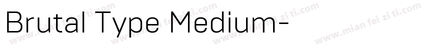 Brutal Type Medium字体转换